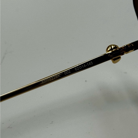 🆕 ALEXANDER MCQUEEN 🧿 NWOT AM0222SK 002 Gold Wire Rim & Silver Metal Sunglass - Picture 13 of 15